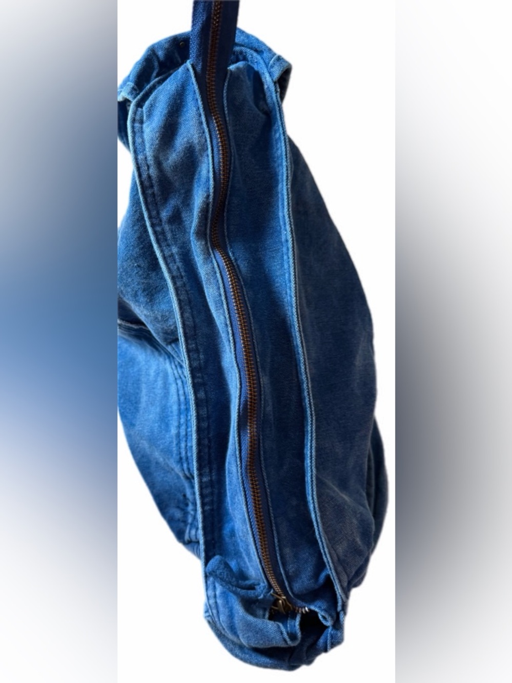 We The Free Waxed Canvas Zip Sling Bag Icelandis Blue - Picture 11 of 16
